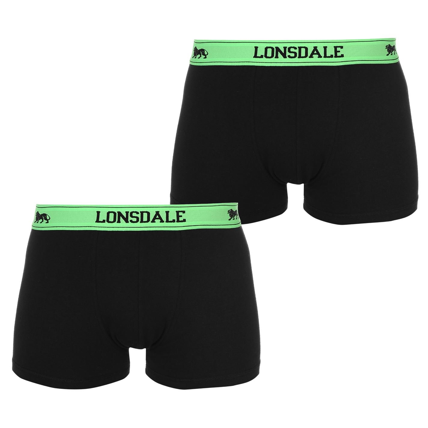 Lonsdale Men's Pack Trunk Black/Brt Blue Large