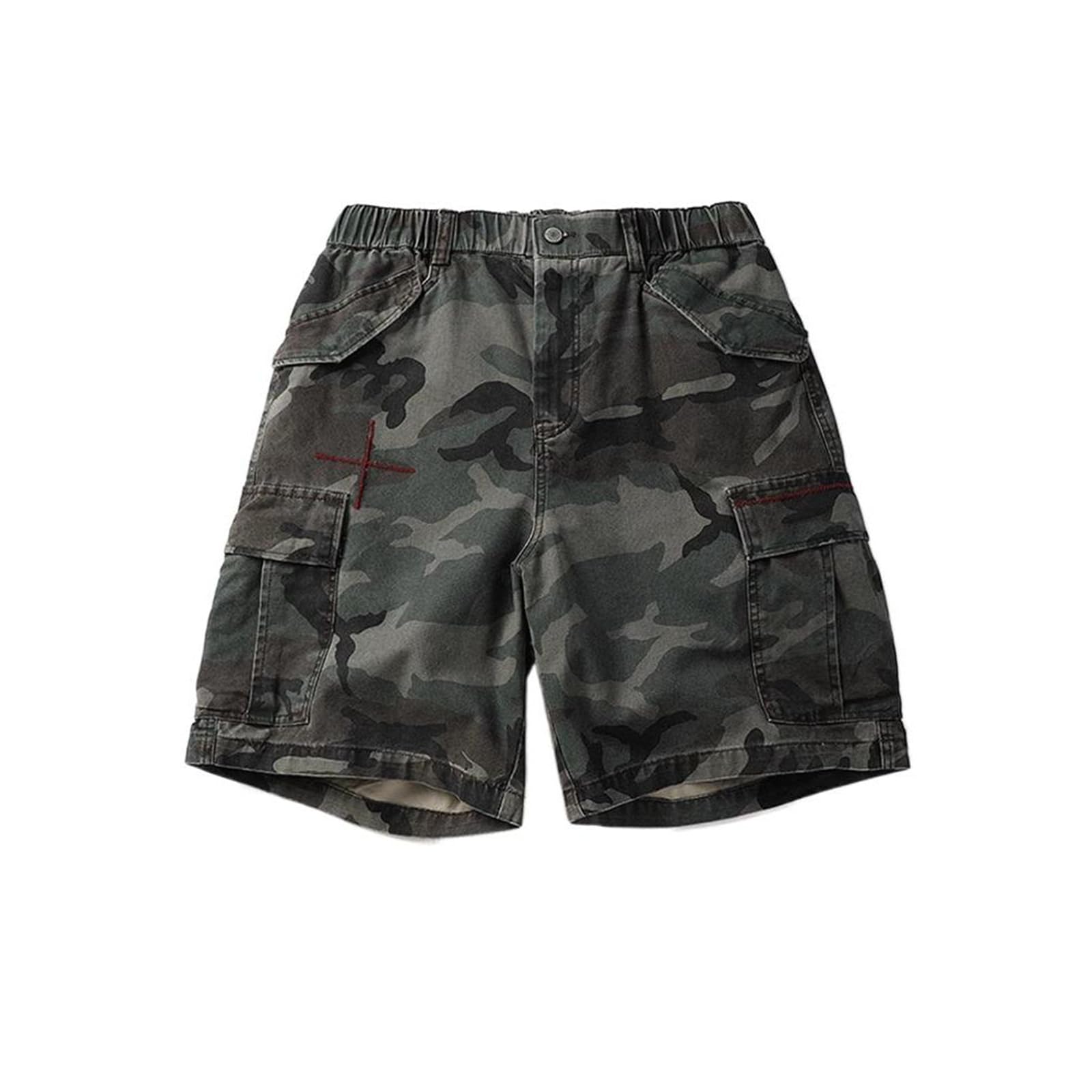 American Shorts for Men Summer Loose Wide-Leg Athletic Shorts
