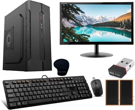 Desktop Computer Set with i5-3470, 16GB RAM, 512GB SSD, 19-inch Monitor, Keyboard, Mouse, WiFi Dongle, Speakers, Windows 1...