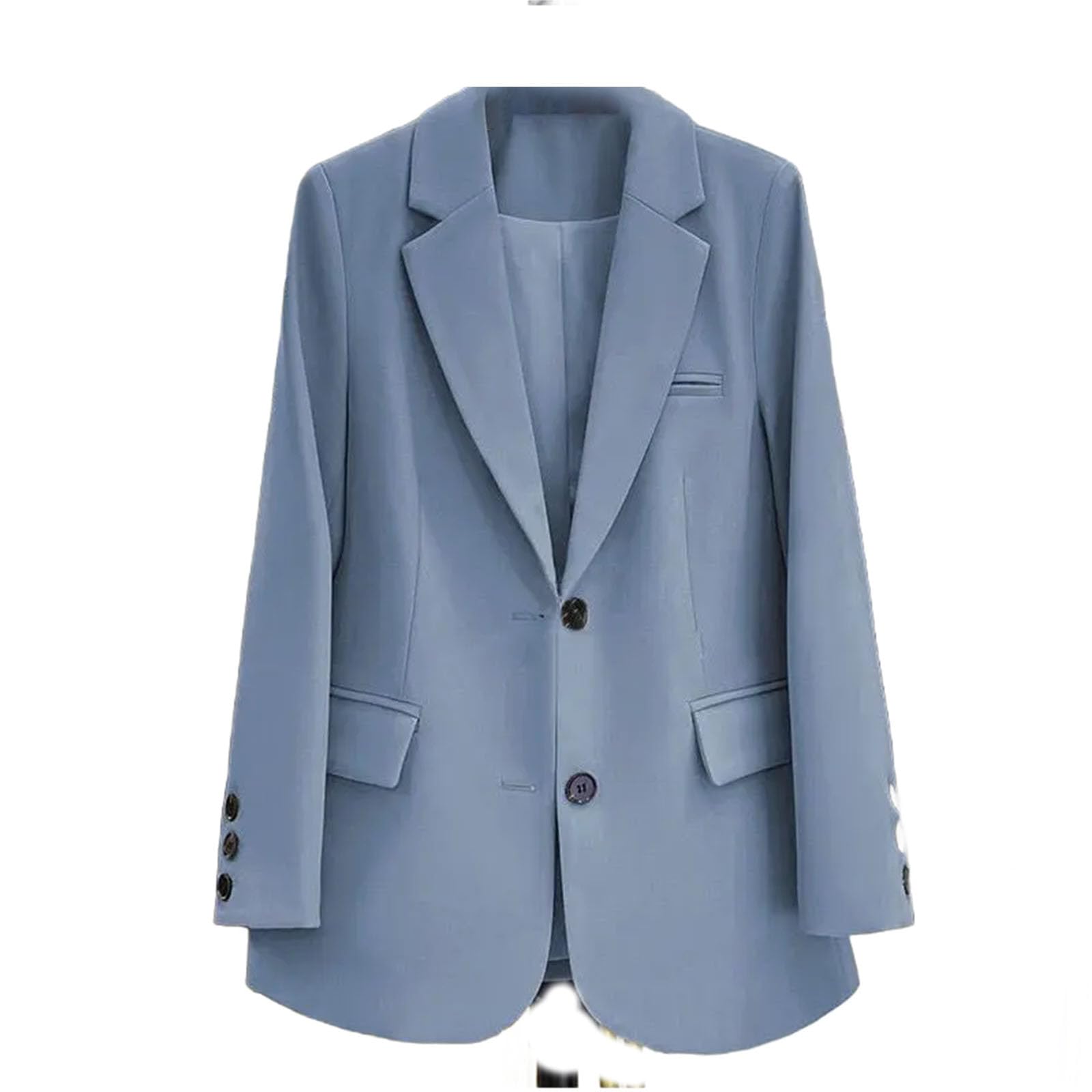 Straight Blazers Jacket Women Casual Suits Tops Spring Suit Coat Loose Lined Overcoat