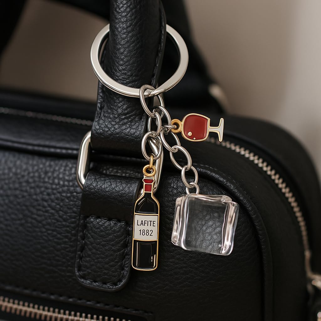 Wine Keychain, Drink Keychains Bag Charms for Women image 3