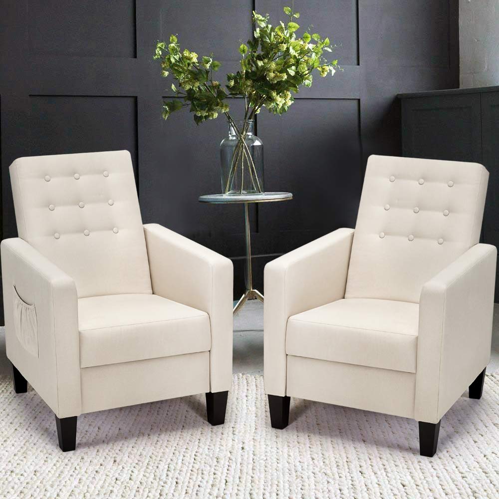 Buy ECOTOUGE Massage MidCentury Modern Fabric Recliner, 2 Set of Push