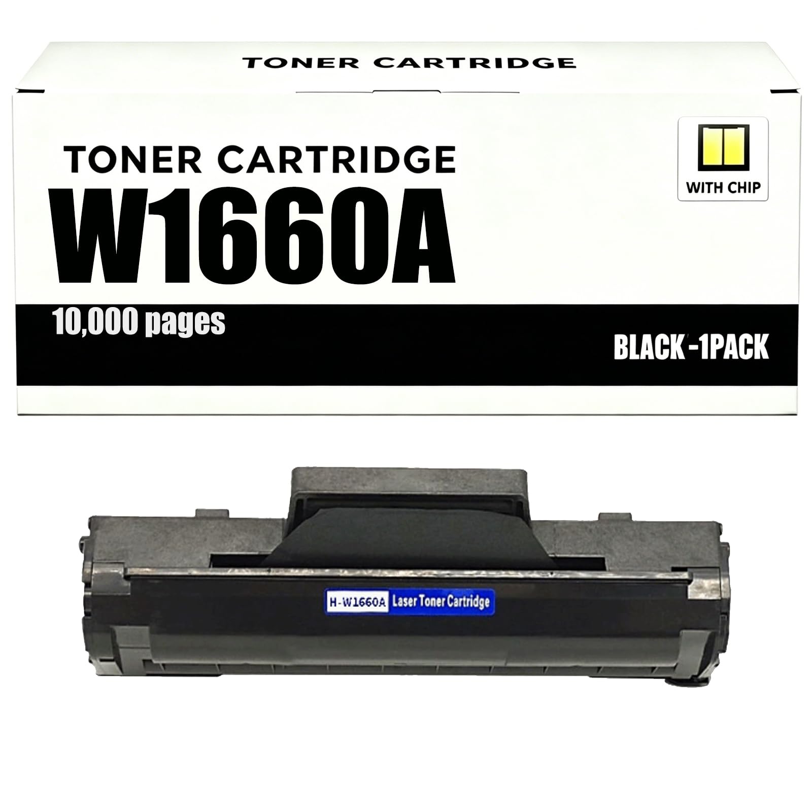 W1660A Cartuccia di Toner Nero Compatibile 166A per HP con Chip