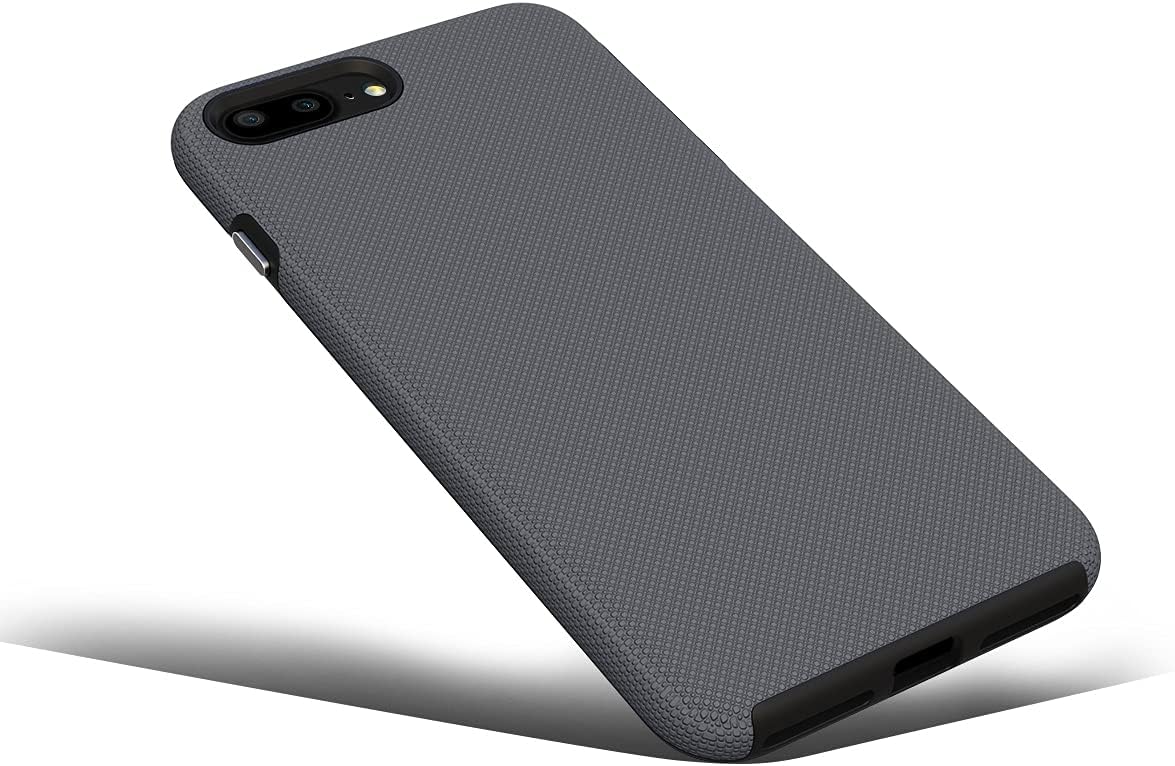 CellEver Case for iPhone 8 Plus/iPhone 7 Plus, 5.5-Inch, Dual Guard Series Protective Shock-Absorbing Scratch-Resistant Rugged Drop Protection Cover (Slate)