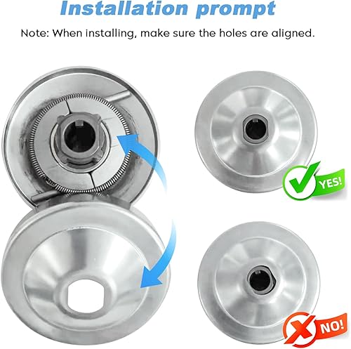 Miniatura 12 de Reemplazo de polea de controlador para embrague convertidor de par de bicicleta Go Kart serie 30, compatible con Manco Comet 219552A 212CC 3/4
