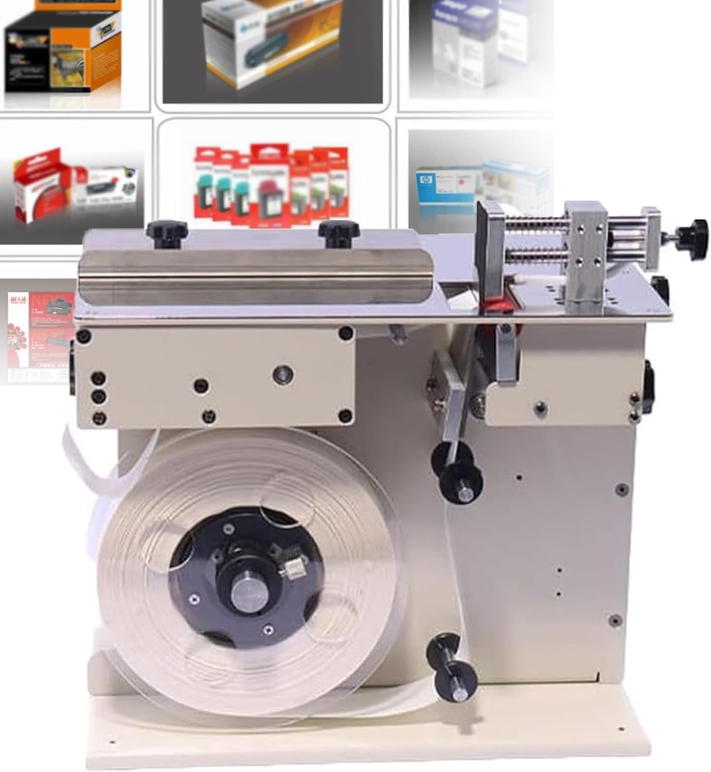 Etichettatrice automatica ad angolo retto 2 in 1 + etichettatrice angolare per etichettatrice rimovibile - Touch screen di regolazione velocità/lunghezza + corpo in metallo per PrintingFoodElectronics