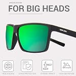 MAXJULI Polarized Big Sunglasses for Men Women with Big Heads UV 400 Protection 8125