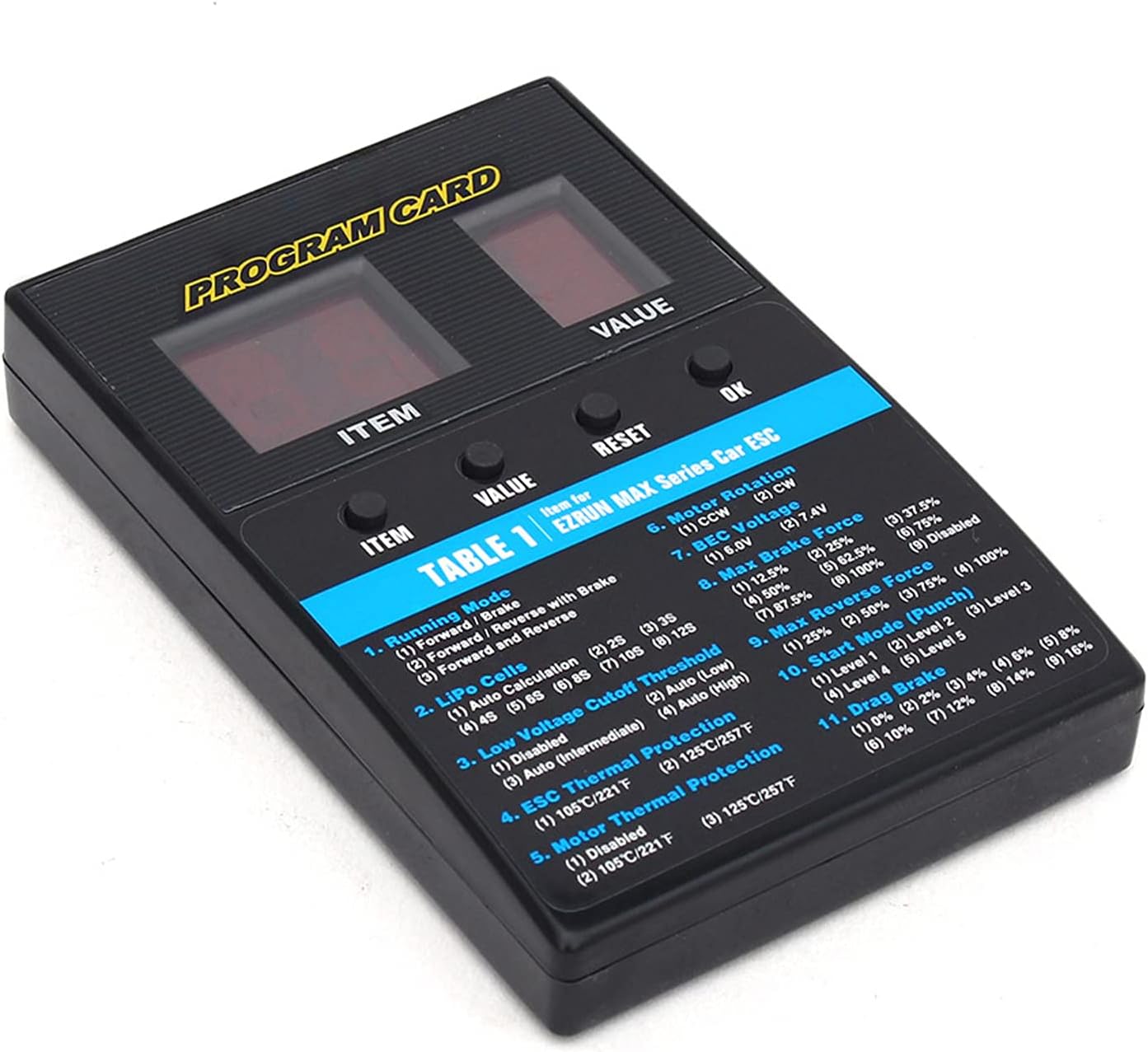 Hobby Wing RC Car Program Card LED Program Card Box for XERUN and EZRUN Series Car Brushless ESC