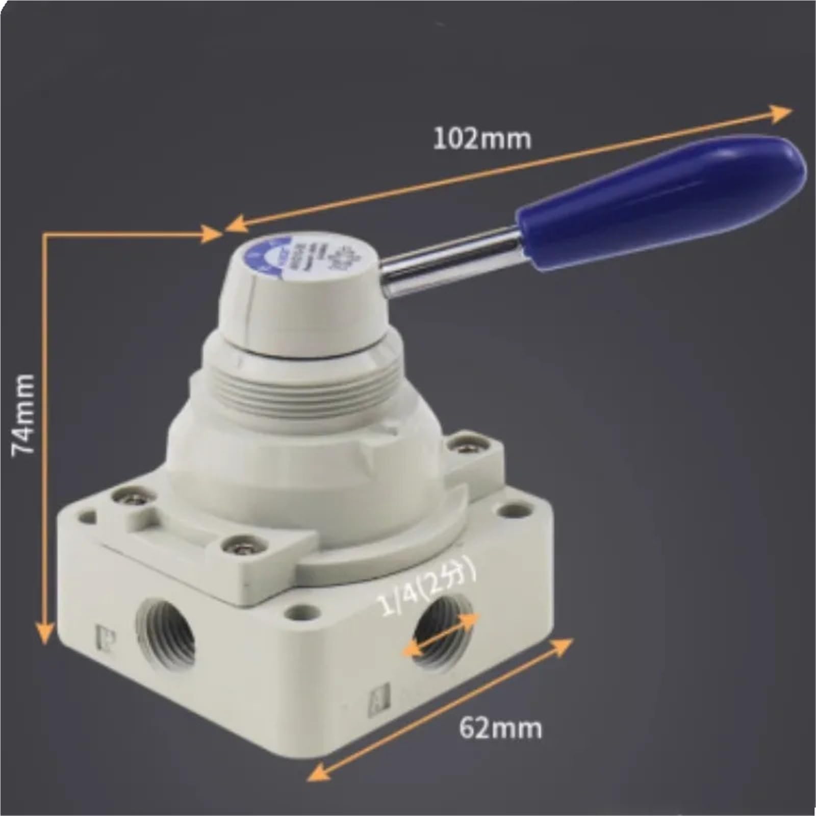 1 pz 4HV230-08 Valvola pneumatica a 4 vie e 3 posizioni, leva manuale, azione diretta, 1/4 di pollice PT