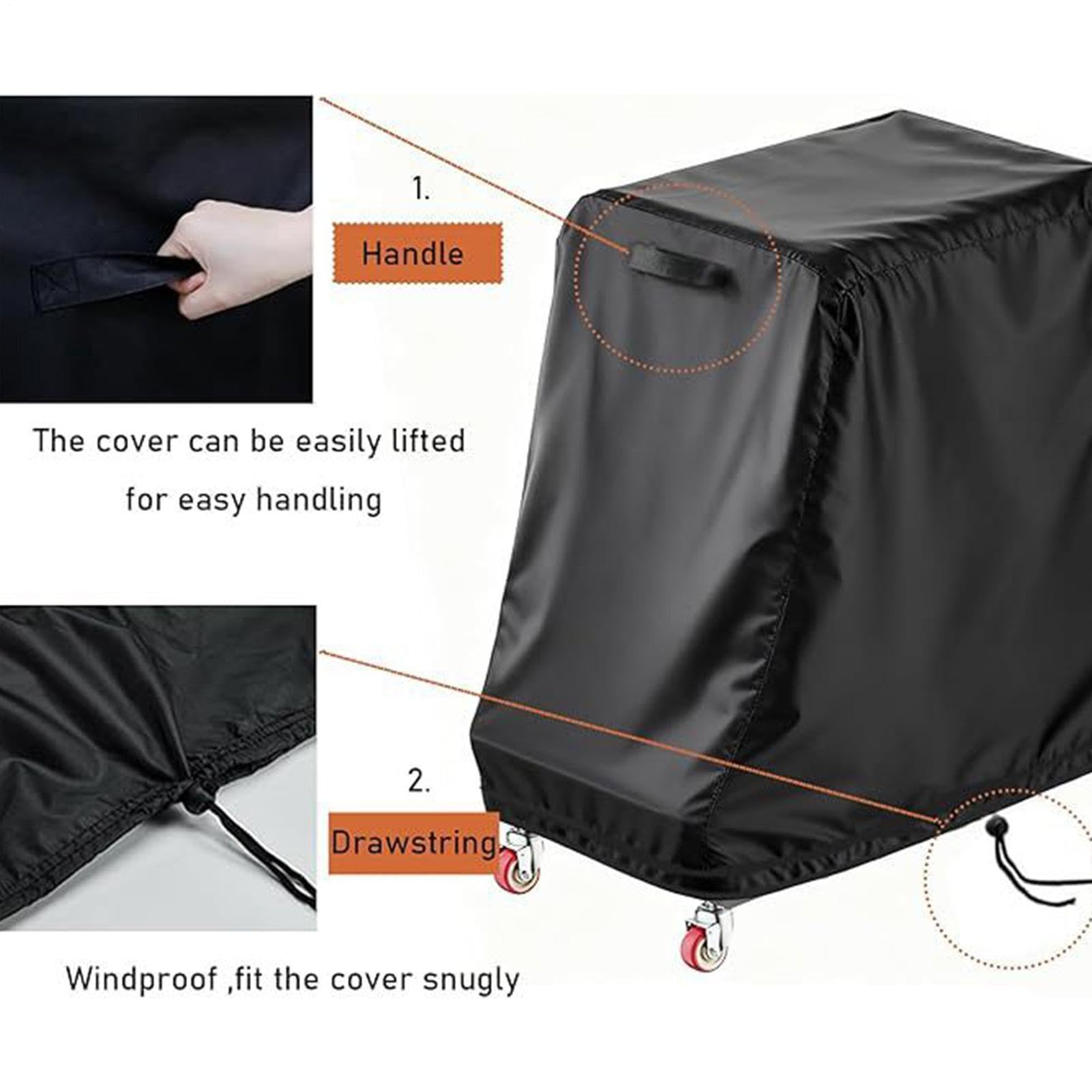 Copertura Impermeabile per Rastrelliera Sedie Pieghevoli Protezione | Coperture Carrello da Stoccaggio per Sedie Pieghevoli per Esterno Patio Casa Cortile Giardino