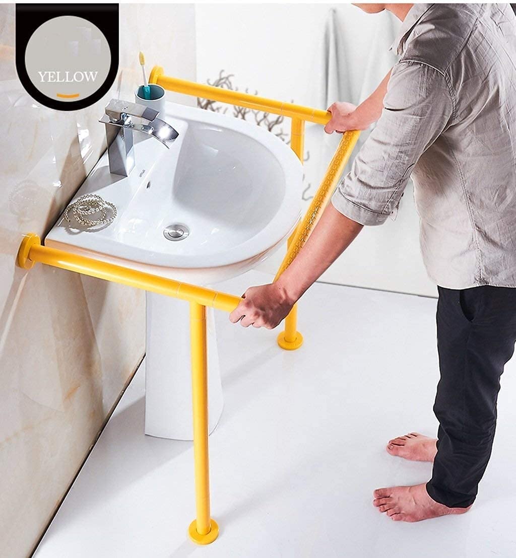 Barra De Seguridad para Ducha Resistente para Bañera, Barra De Agarre De Acero Inoxidable con Ventosa, Pasamanos De Seguridad, Agarre Antideslizante, Reposabrazos para La(Blanco)