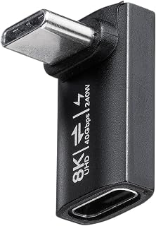 Sanwa Supply Type-C转换适配器(CtoC、L字垂直、40Gbps、240W) AD-USB38CCFL
