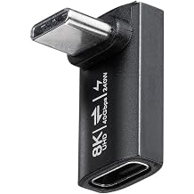 Sanwa Supply AD-USB38CCFL Type C Conversion Adapter CtoC, L-Shape, Vertical, 40Gbps, 240W