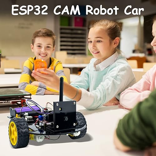 Miniatura 5 de LAFVIN 2WD Smart Robot Car Kit ESP32 Kit de inicio de cámara con tutorial compatible con Arduino IDE