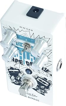 Rowin RE-01 Digital Delay Guitar Pedal - Tape Delay Effects with Grainy Texture, Stereo Output, Super Buffer Circuit, and Vintage Warm Tone