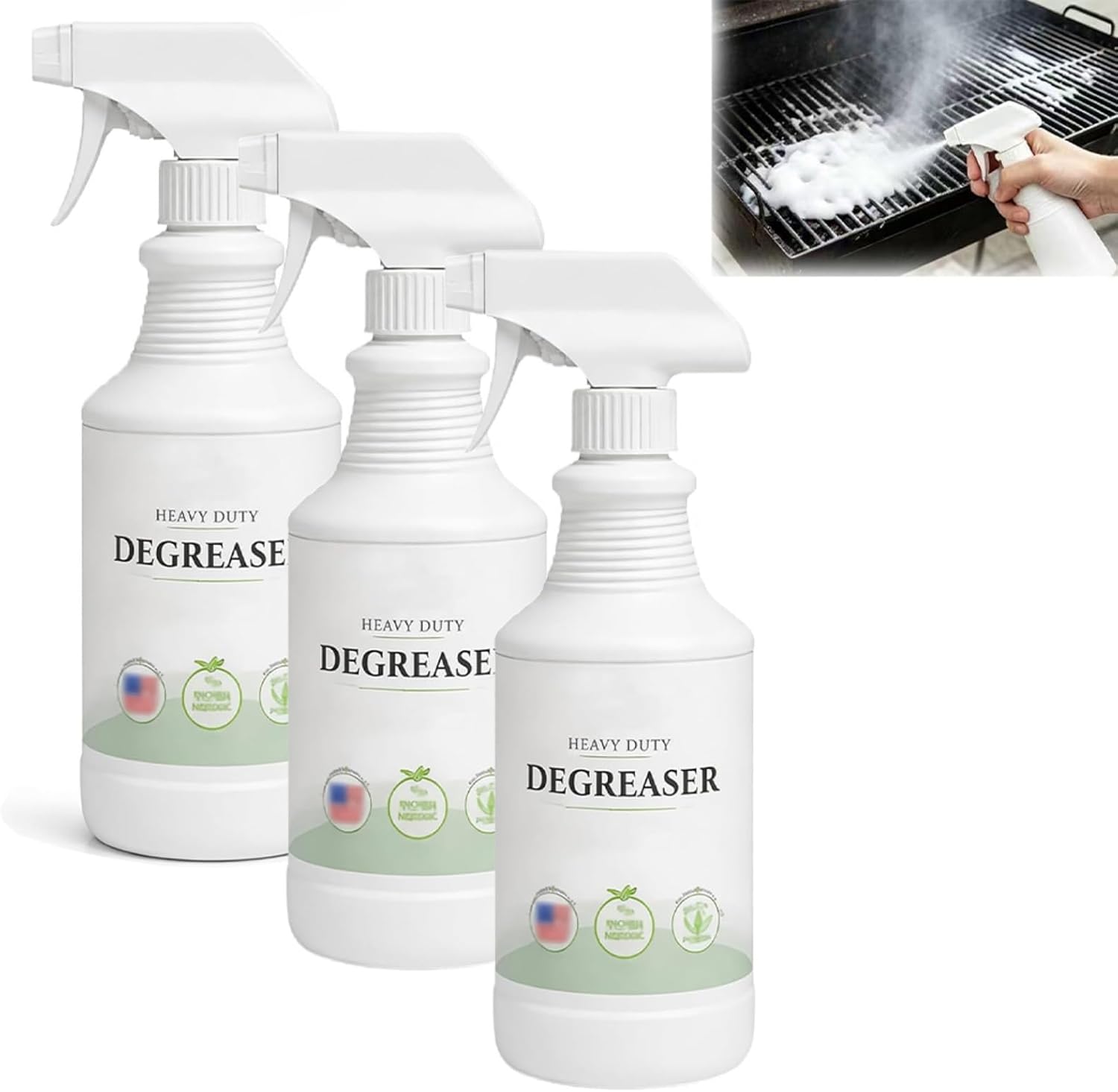 Virela Degreaser Cleaner, Virela Heavy Duty Kitchen Degreaser, Kitchen Oven Cleaner Spray, Multi-surface Degreaser for Stove, Countertop, Grill, BBQ, Racks (2 Pcs)