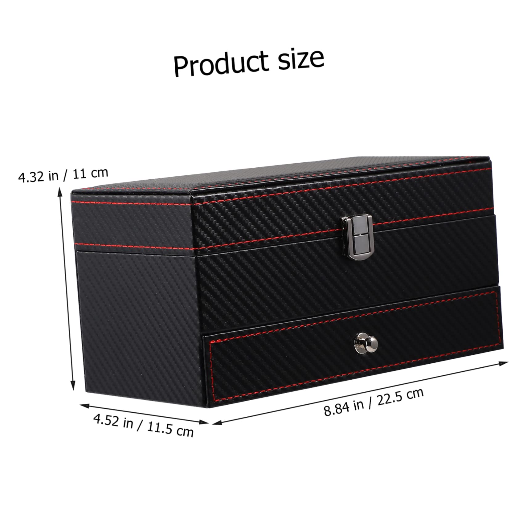 Boîte à Montre en Cuir Noir, Coffret de Rangement pour Bracelet
