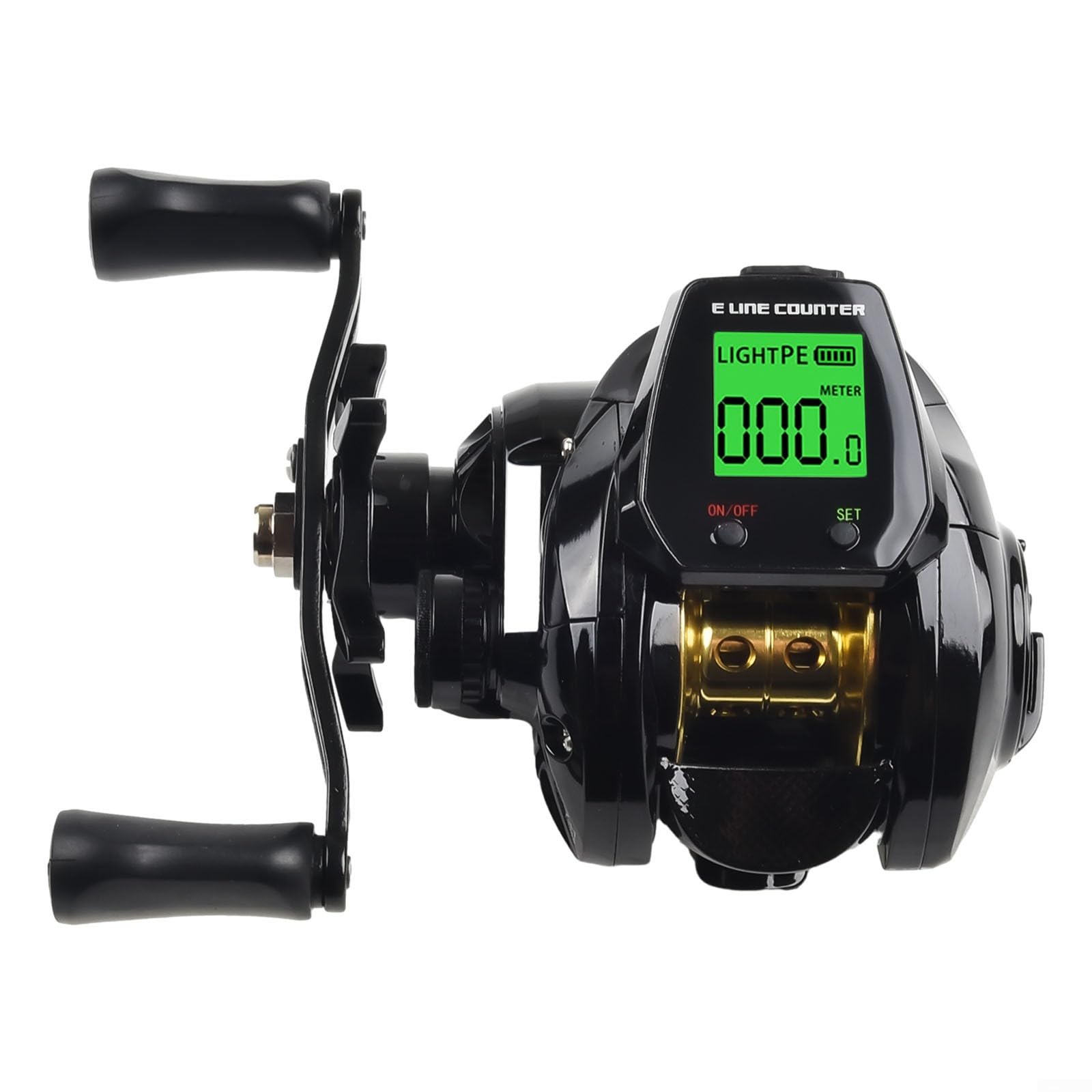 Moulinet de pêche avec détecteur de touche, haricots magnétiques et batterie rechargeable