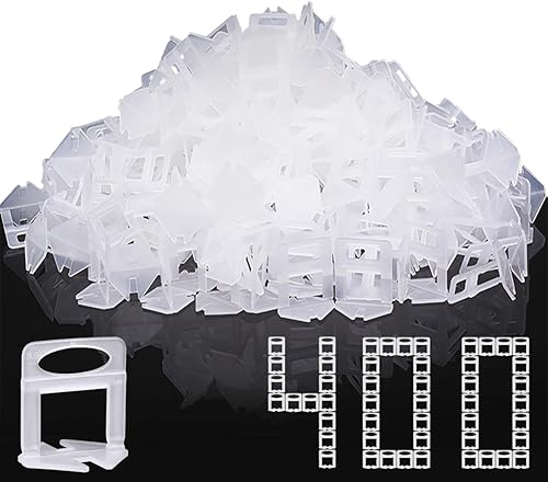 DGSL Sistema de nivelación de azulejos, 400 piezas separadores de azulejos clips de herramientas de azulejos de 1/8 pulgadas, herramientas de