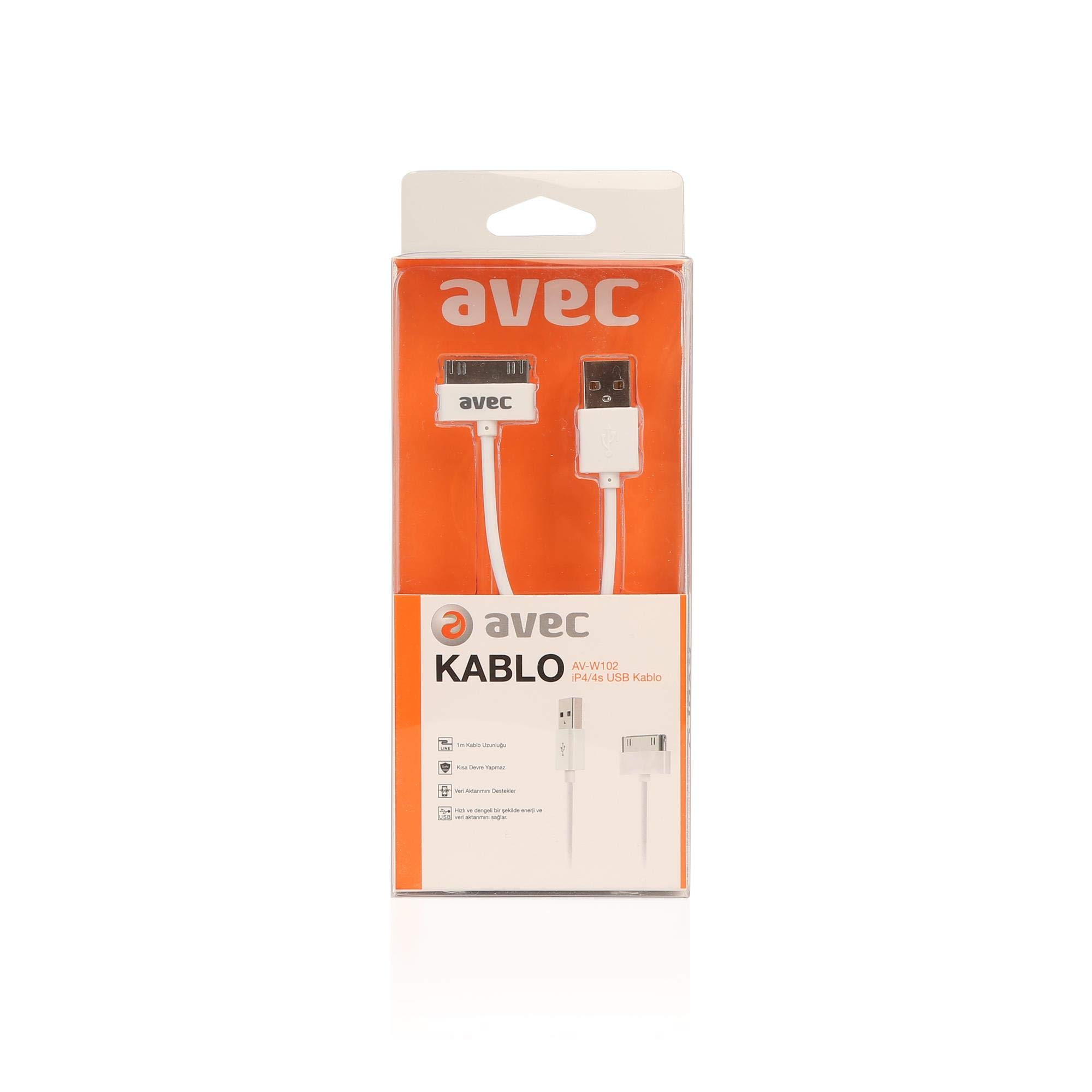 Avec Av-W102 USB-Ip4/4S Kablo, 1 m