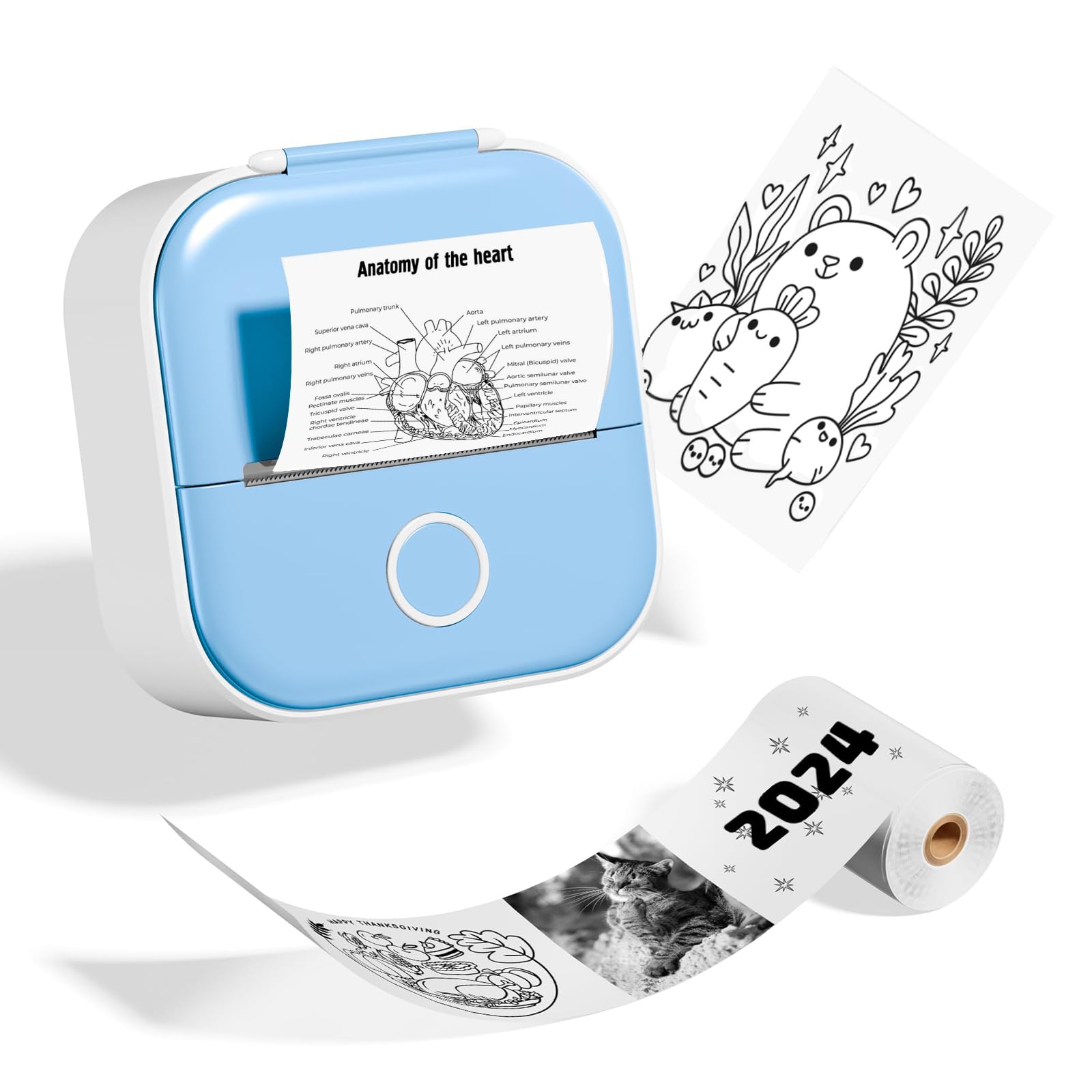 Mini Drucker T02 - Tragbarer Bluetooth Aufkleberdrucker Für IPhone & Android