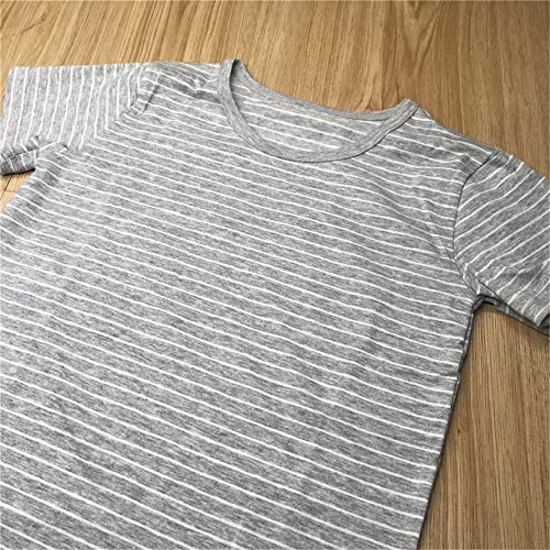 Image of Girl's Stripes Nightgowns Cotton Sleep Shirts Sleepwear Princess Nightdress