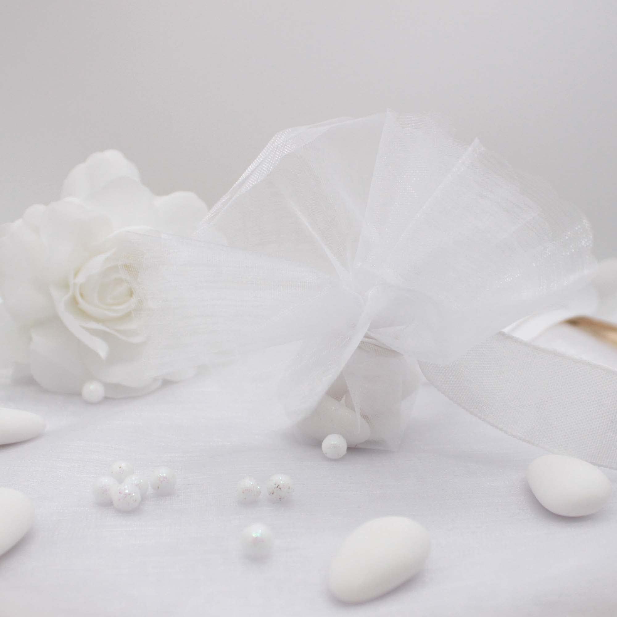 100 Veli Di Tulle Organza - 24 Cm Diametro, Celeste, Per Bomboniere, Matrimoni E Feste