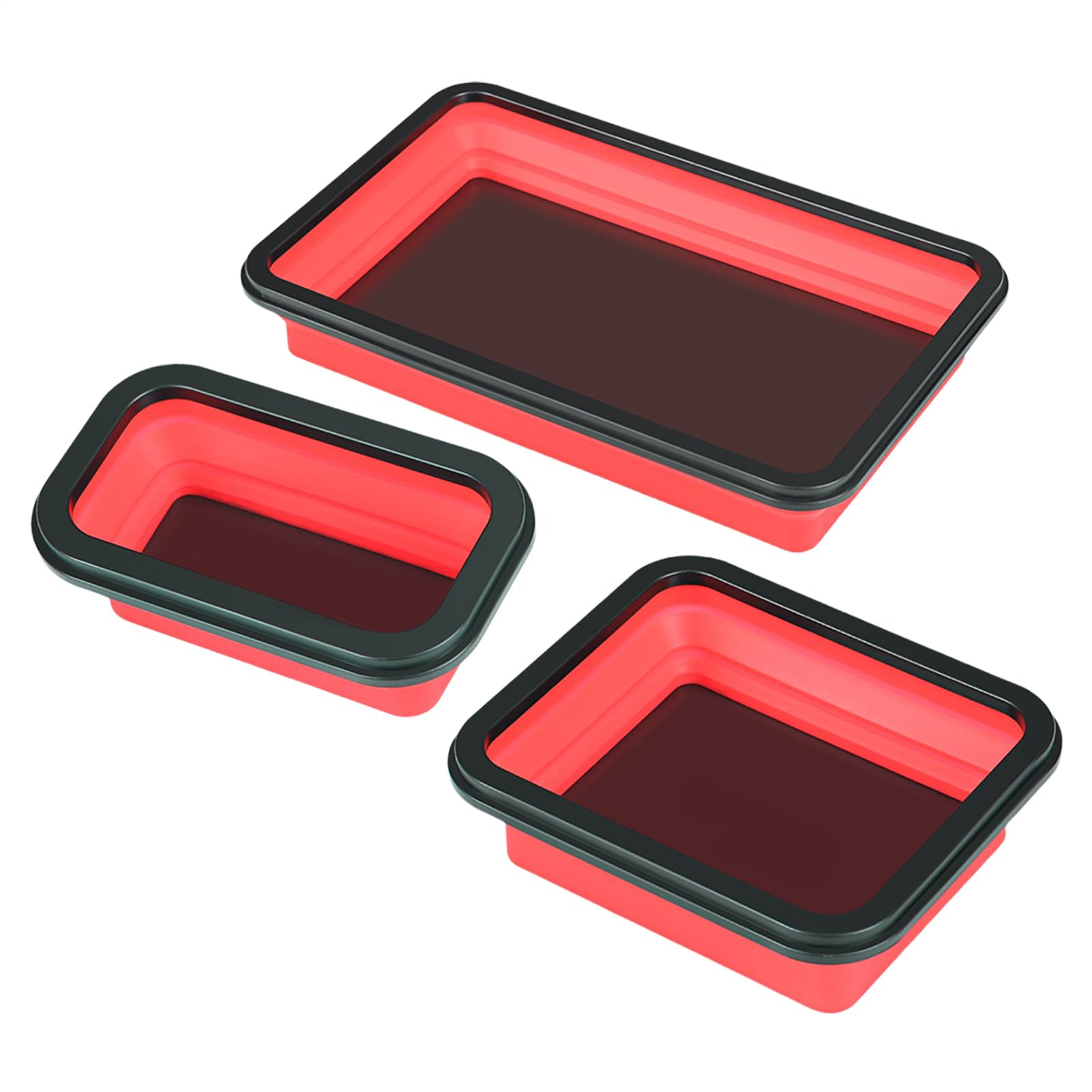 Vassoio Magnetico per Attrezzi Organizzatore Selezionatore e Bulloneria | Set da 3 Vassoio Magnetico Organizzatore Porta- Attrezzi Hardware Viti Per Officina Garage Riparazione Auto Manutenzione