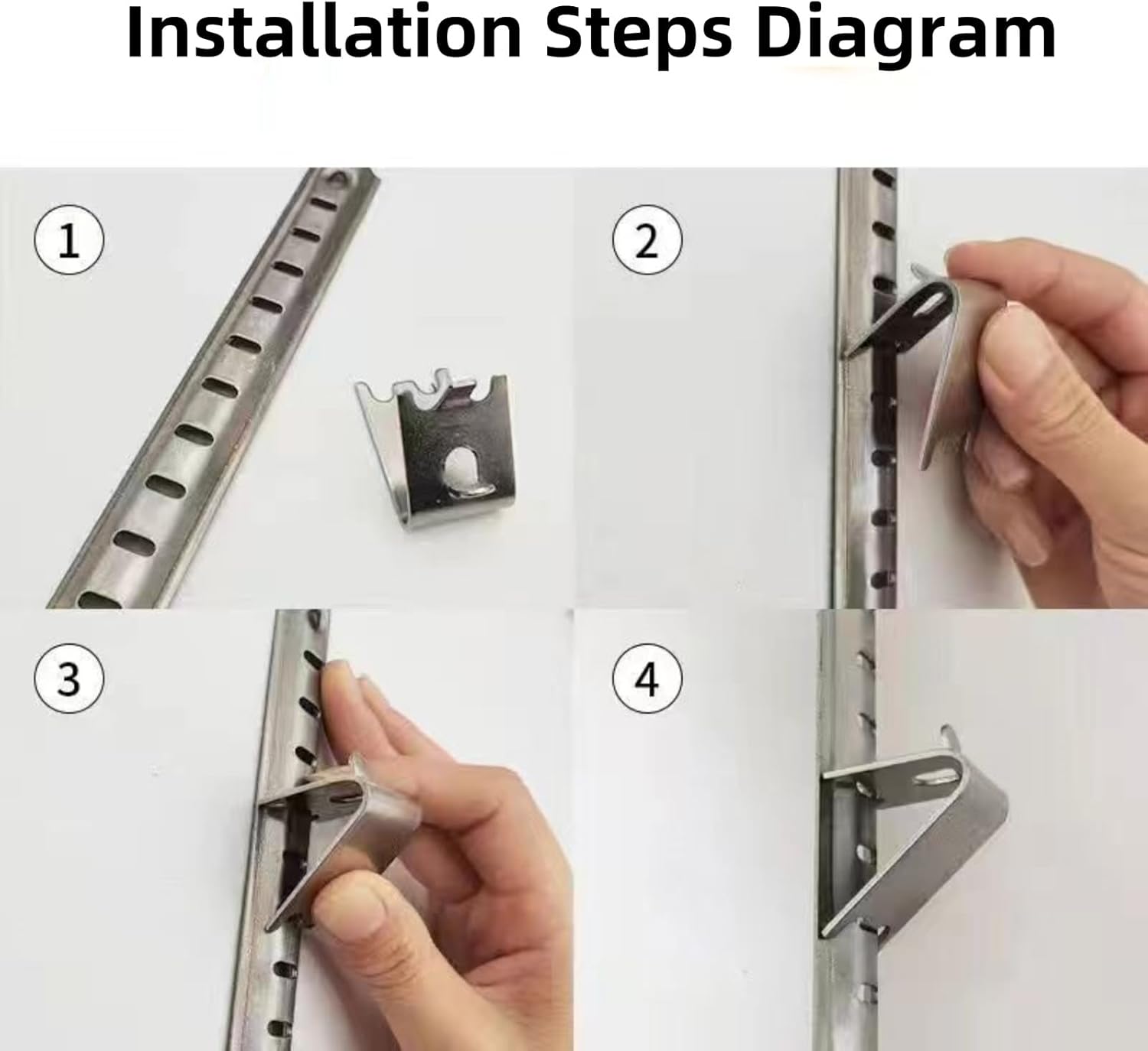 20 Pack 920158 Freezer Shelf Clip, Stainless Steel Fridge Cooler Shelf Support Clips, Refrigerator Refrigerated Shelf Replacement Clip Brackets, Curved Fridge Buckles Clips, Metal Shelf Clips