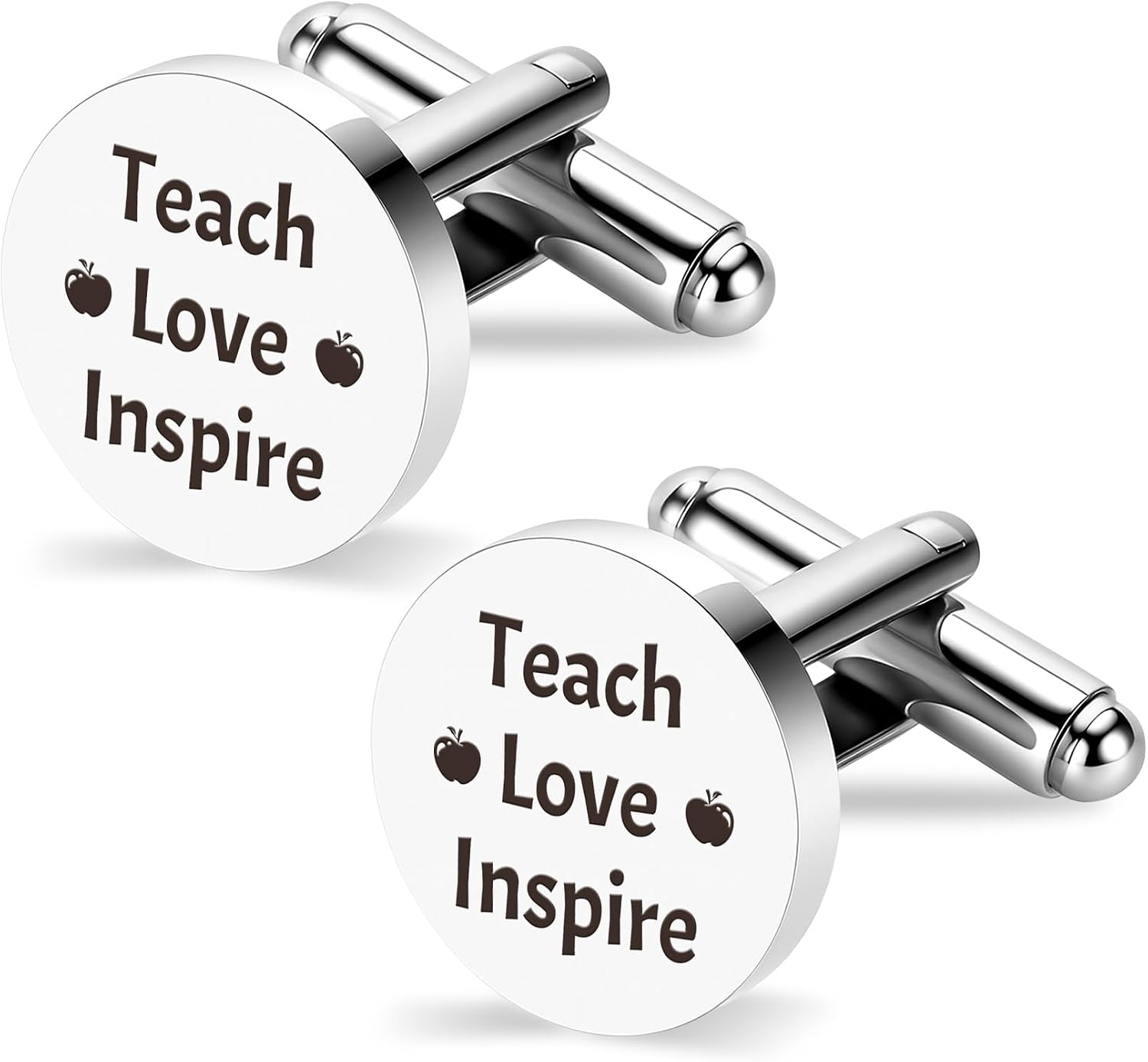 Appreciation Thank You Gifts Male Teacher Gifts for Men Stainless Steel Cuff Links Cufflink Christmas Gifts Birthday Presents for Music Math Teacher Teachers Day Valentines Graduation End of Year Gift