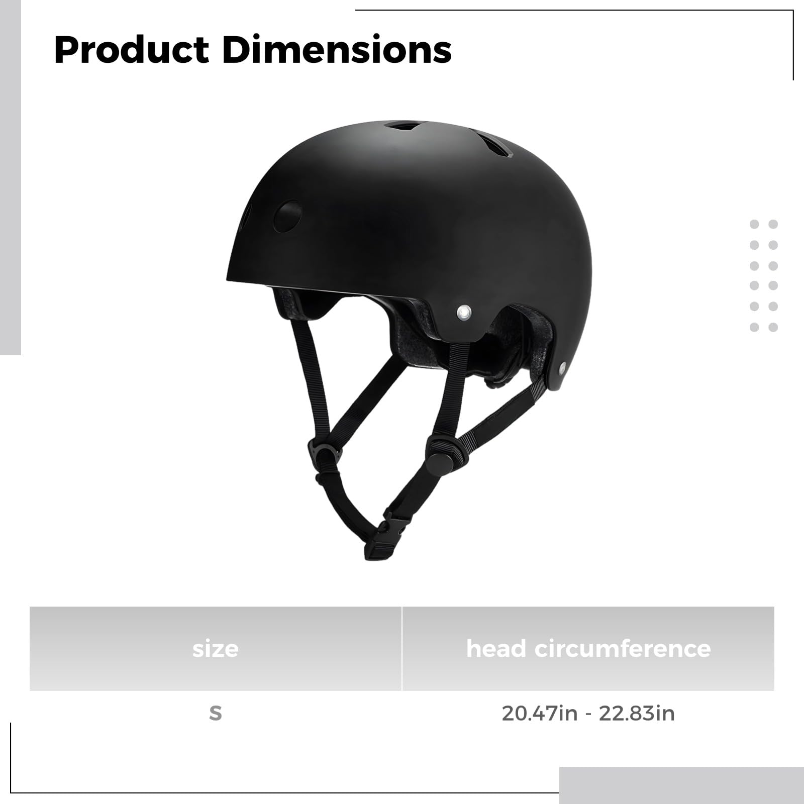 Verstellbarer Skateboard Helm mit MIPS System, Schutzausrüstung für Rollschuhlaufen, Outdoor Sporthelm mit ABS Schale und EPS Schaum, atmungsaktiv, schweißabsorbierend, Schwarz