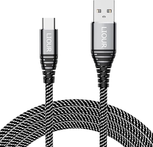 USB C Cable, Type C Fast Charger Charging Cable (3m 1-Pack) Braided Compatible for Samsung Galaxy S22 S21 S20 S10 S9 S8 Plus Note 10 9 8, Huawei P10 P9, Google Pixel, Sony Xperia XZ, LG