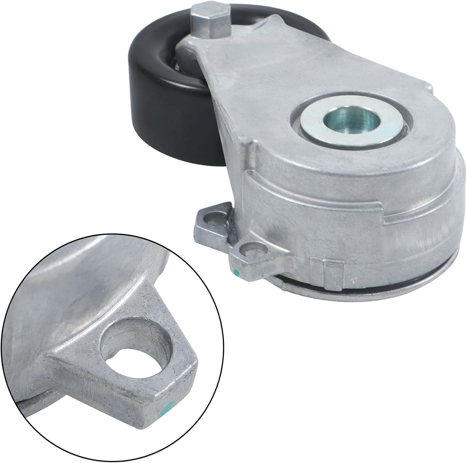Silscvtt Belt Tensioner Assembly with Pulley Replacement for Juke L4 1.6L 2011-2017 Replacement for Sentra L4 1.8L 2013-2019 119551KC0A