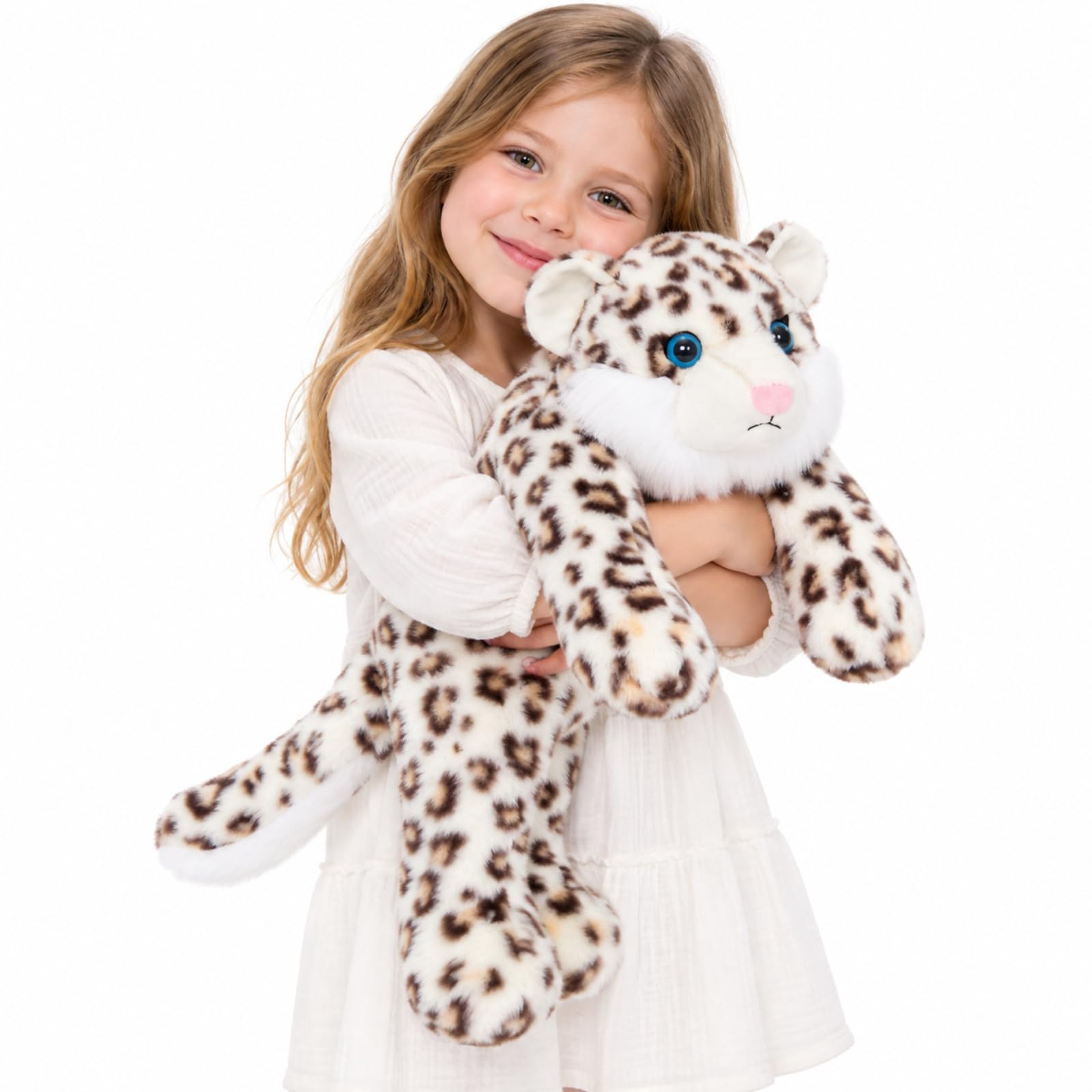 MorisMos Snow Leopard Plush, 18 Inches, 3.4LB Snow Leopard Stuffed Animal