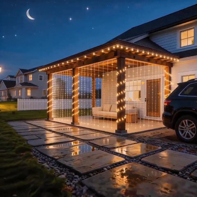 Solhice LED Curtain Lights Outdoor 40ft x10ft, 800 LED Plug in Hanging String Lights Indoor, Twinkle Lights Backdrop for Outside Backyard Patio Wedding Décor, Warm White (Not Connectable)