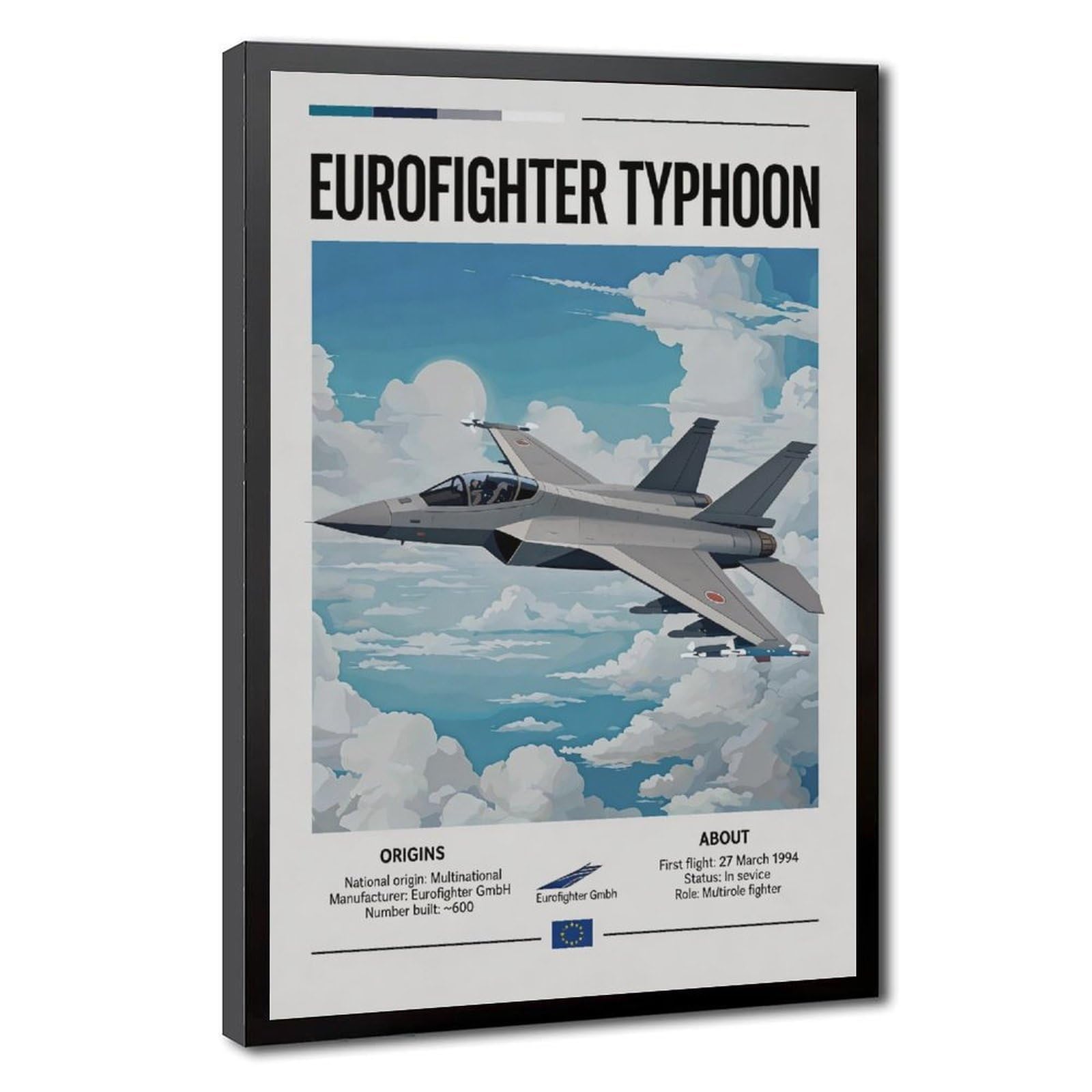 Bareronor Fighter Jet Canvas Poster for Dorm Room Decor Gift