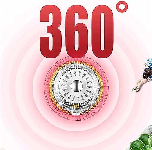 Miniatura 4 de NaoSIn-Ni Calentador de patio al aire libre, portátil de temperatura ajustable, lámpara de calor infrarroja eléctrica de mesa, calentador de