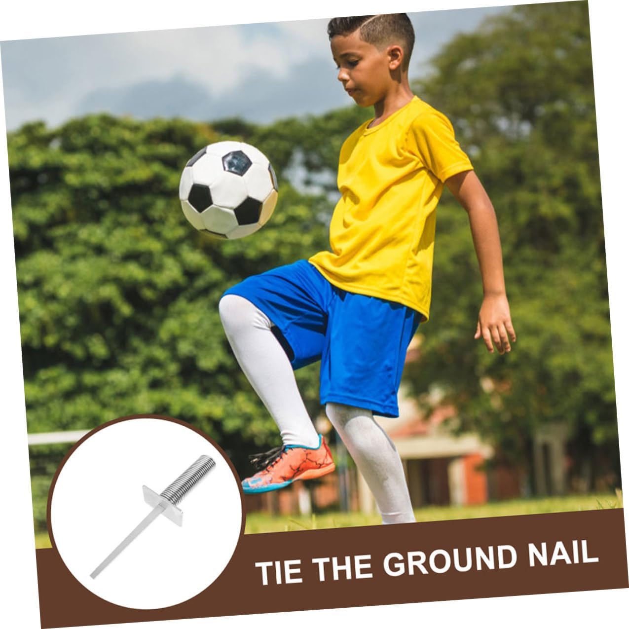 Luxshiny 3pcs Spring-Loaded Spike Soccer Corner Flag Bases Spring-Based Pole Mount Ground Stakes Football Training Agility Equipment for Outdoor Field Marking