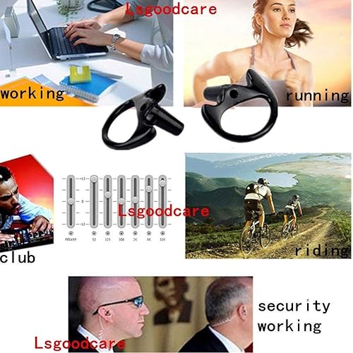 Miniatura 7 de Lsgoodcare 24 piezas de repuesto Earmold oreja derecha para radio bidireccional tubo acústico auricular  silicona walkie talkie auriculares negro