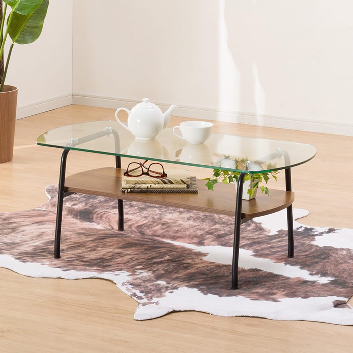 Amazon.co.jp: ニトリ センターテーブル Nシスコ9545TP ミドルブラウン