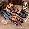SL-Saint Handmade Men's Boat&Deck Shoes Classic Moc Toe Lace Up Genuine Full Grain Leather Comfortable Fashion Casual (Redbrown, Adult, Men, 7, Numeric, UK Footwear Size System, Wide) #3