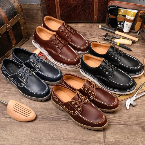 Zapatos náuticos cómodos de hombre en piel suave para evitar rozaduras 4