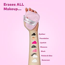 The Original MakeUp Eraser 7-Day Set, Erase All Makeup With Just Water, Including Waterproof Mascara, Eyeliner, Foundation, Lipstick, Sunscreen, and More! Silver Infused, 7ct.