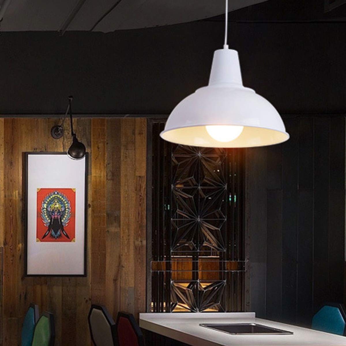 Lámpara colgante de una cabeza para iluminar zonas oscuras con estilo loft 4