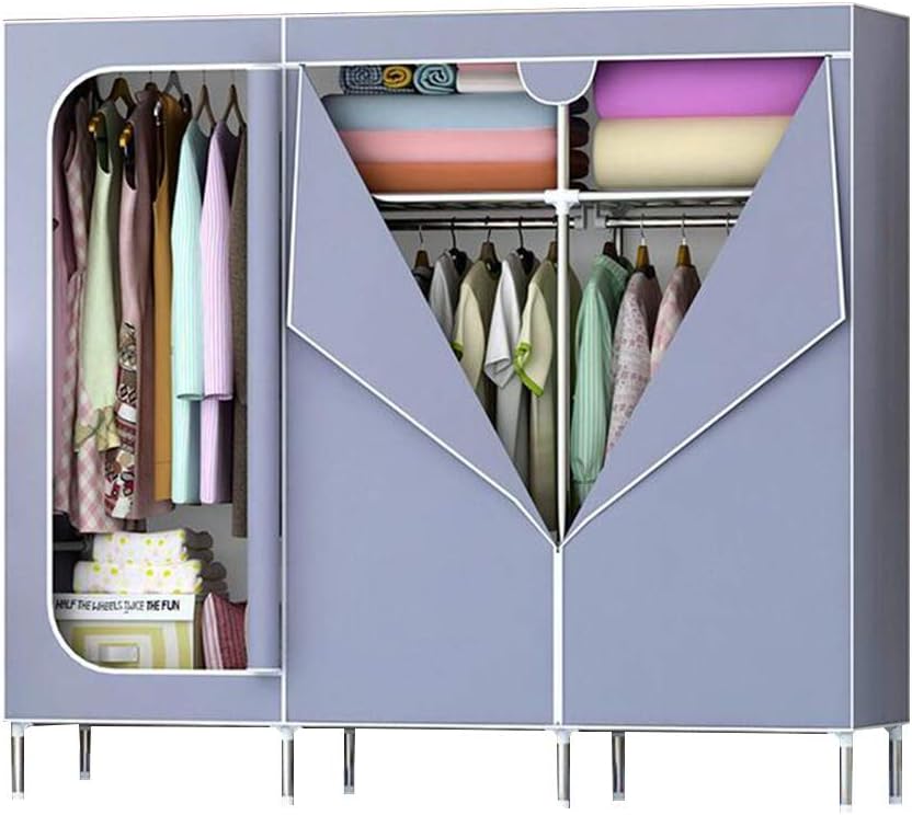 Cloth Wardrobe Clothes Closet, Portable Closet Wardrobe Storage Closet Standing Closet Fabric Cabinet Portable Wardrobe,B_172X45X170CM