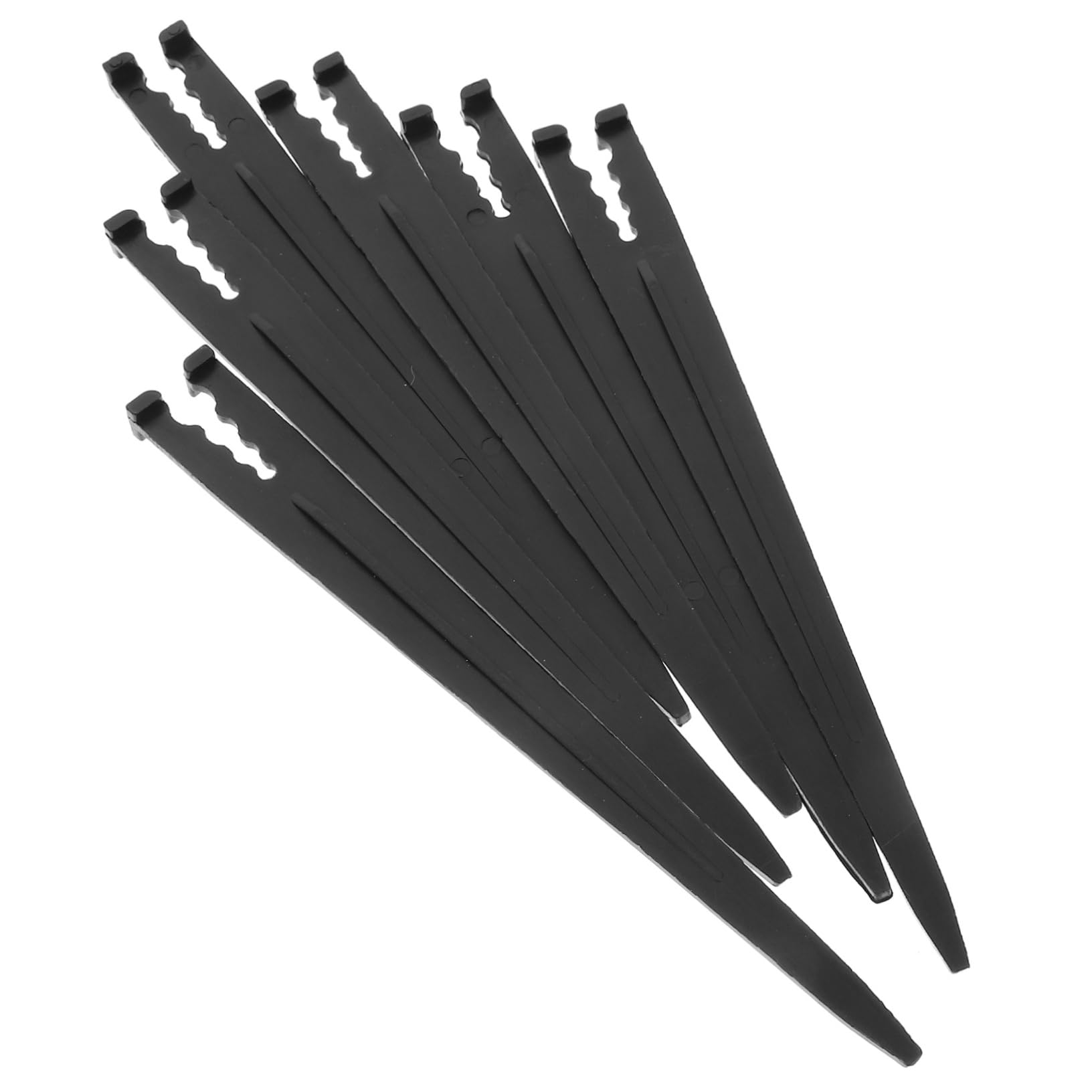 Abaodam 5 Series Base De Carga Plant Pot Huerta Goteo Irrigación Planta Estaca De Tierra De Tubería Manguera Apoyo Estaca De Ancla De Riego Soportes De Riego El Plastico Black 100 Piezas*5