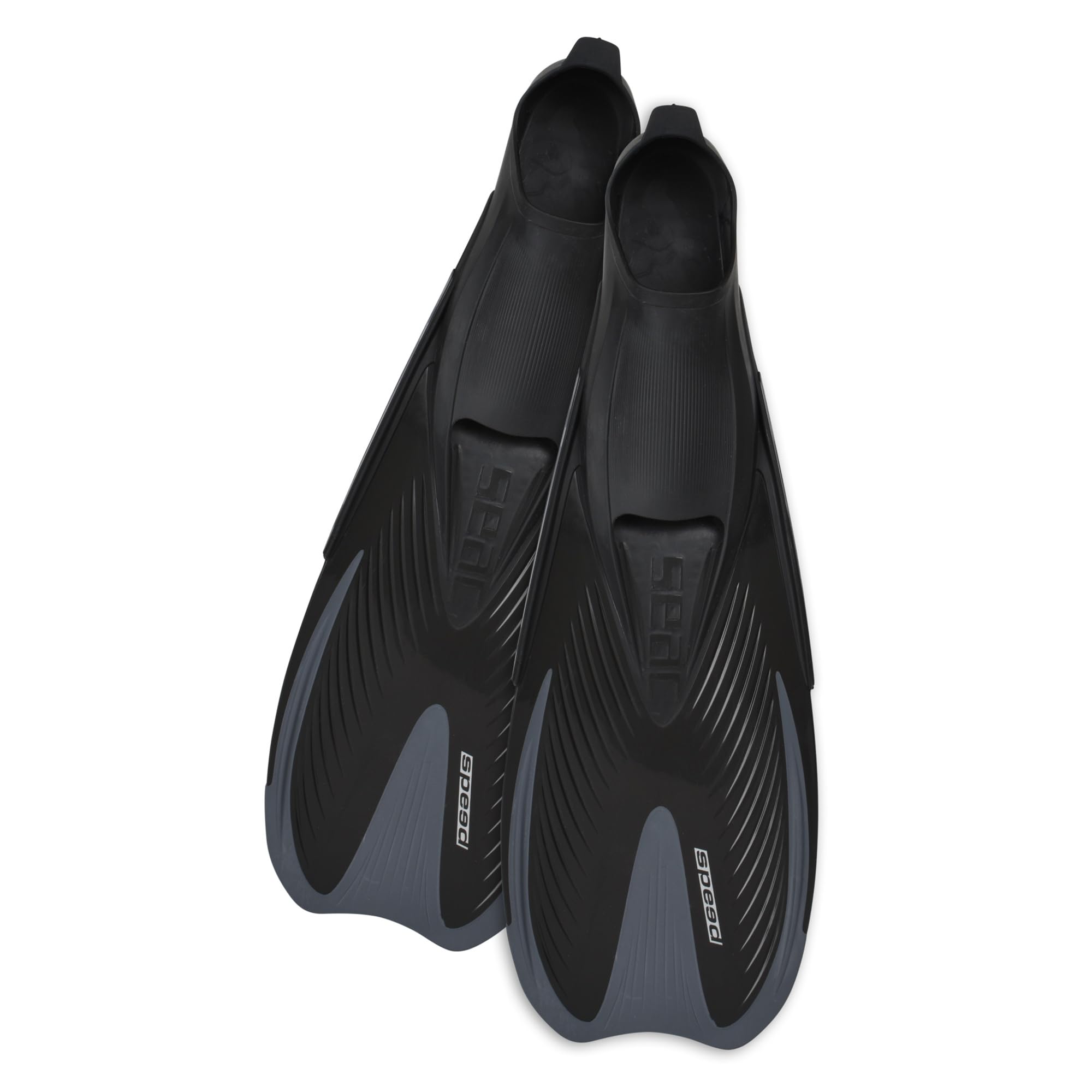 SEAC Speed, Aletas de Snorkel para Mujeres, Hombres y niños con calzante Cerrado, Negro, 36/37