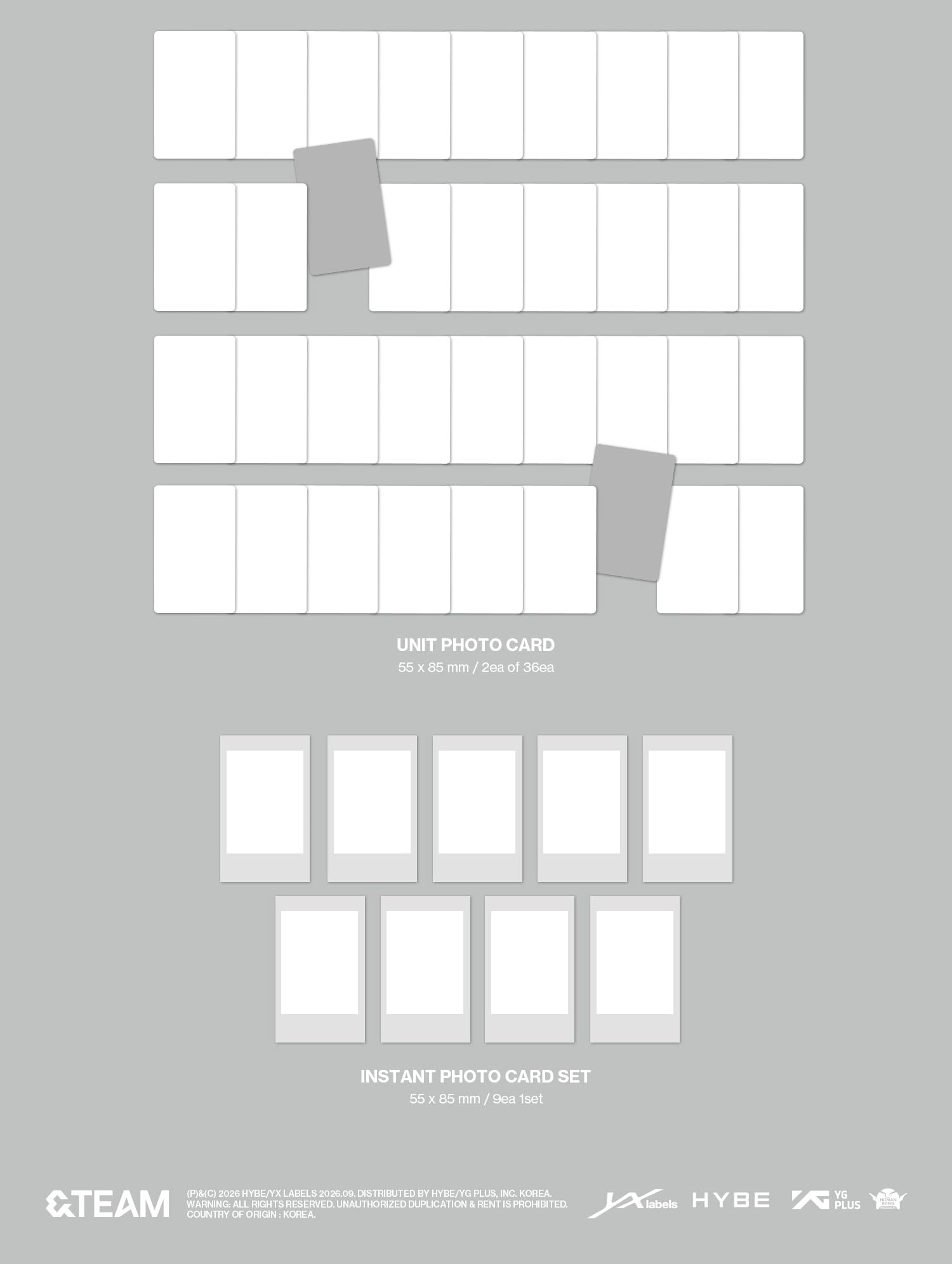 (Zestaw solo: EJ+Fuma+Jo+Haruna+K+Maki+Nicholas+Taki+Yuma) i TEAM Mark on Me KR 2. mini album ze śledzeniem