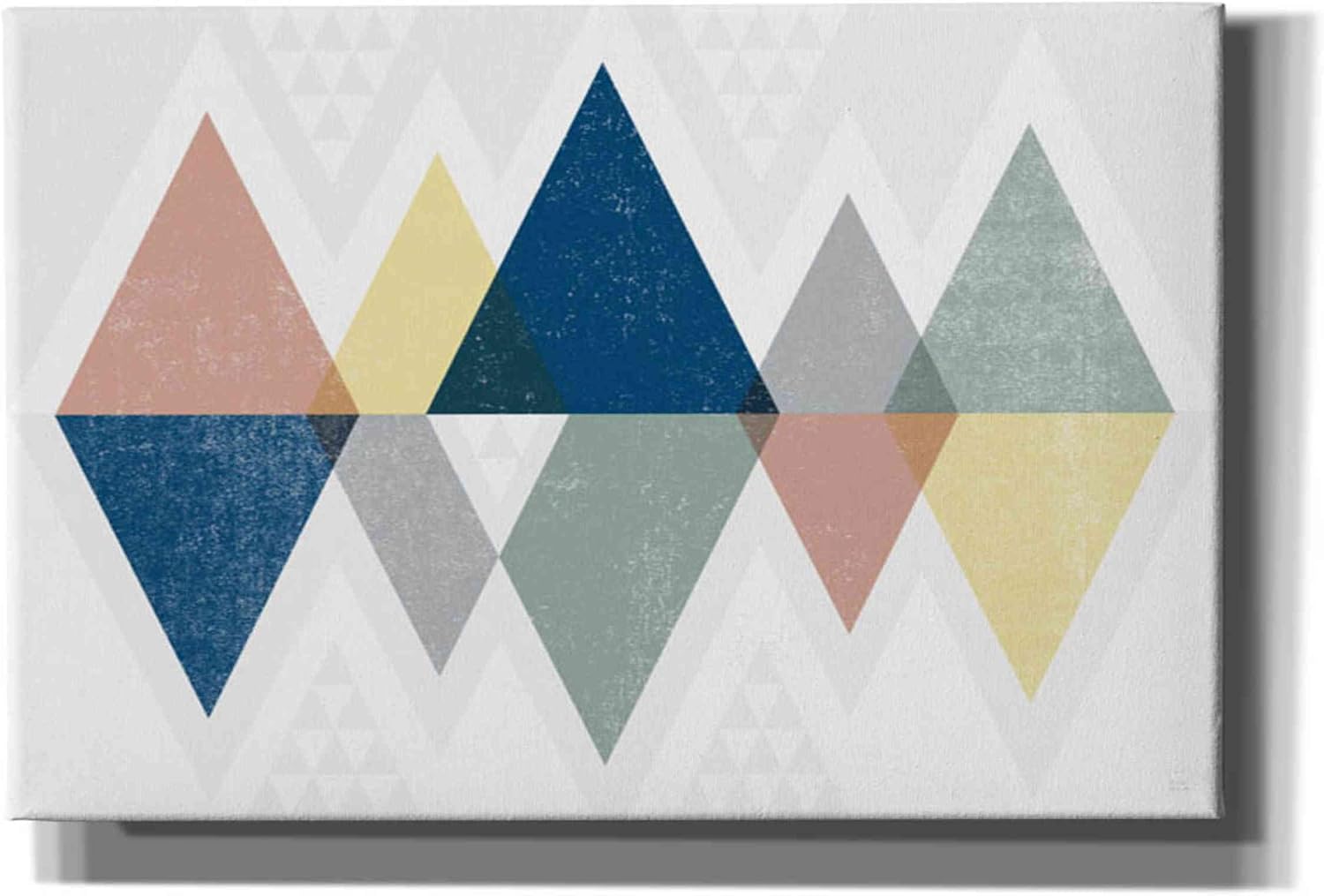 Epic Graffiti 'Mod Triangles II Soft' by Michael Mullan, Canvas Wall Art, 18"x12"