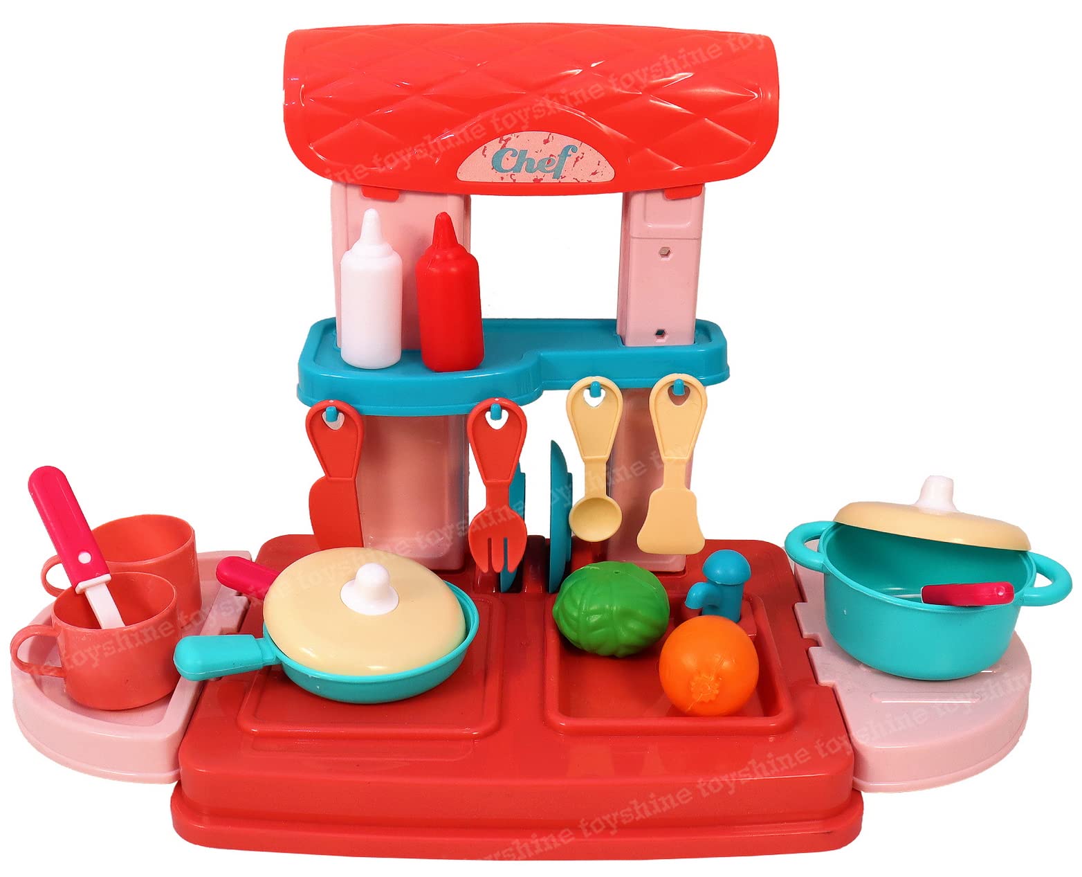 Toyshine Chef Kitchen Set Toy with Playing Accessories, Red (D-Lite) (B0BPSP6D33) Amazon Price History, Amazon Price Tracker